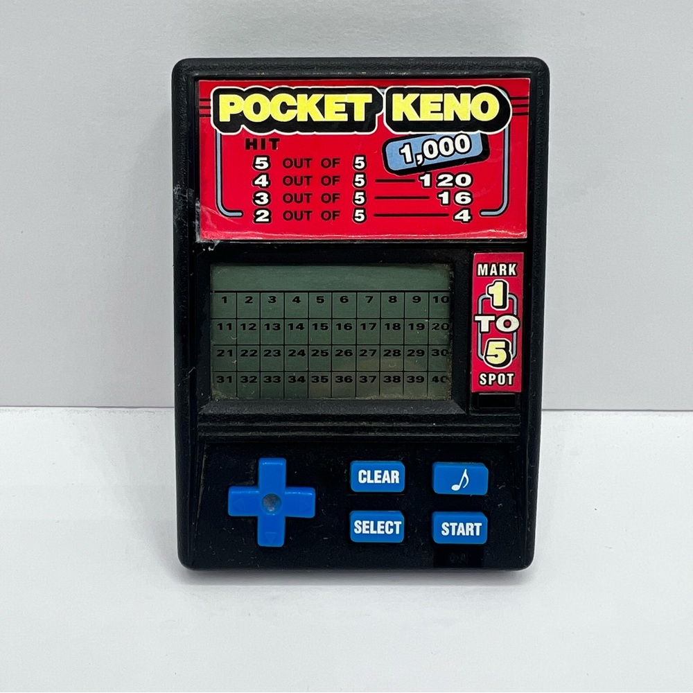 Radica Pocket Keno Handheld Electronic Game Model 1380 (x